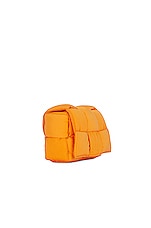 Bottega Veneta Borsa Belt Bag in Tangerine & Silver, view 3, click to view large image.