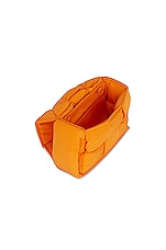 Bottega Veneta Borsa Belt Bag in Tangerine & Silver, view 4, click to view large image.