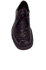 Bottega Veneta Deep Calf Weave Lace Up in Black, view 4, click to view large image.