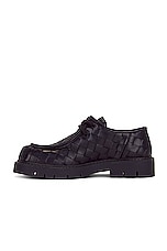 Bottega Veneta Deep Calf Weave Lace Up in Black, view 5, click to view large image.