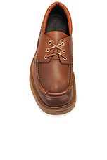 Bottega Veneta Haddock Lace Up in Light Wood, view 4, click to view large image.