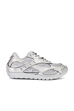 Bottega Veneta Orbit Sneaker in Metallic Silver, view 1, click to view large image.