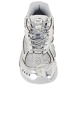 Bottega Veneta Orbit Sneaker in Metallic Silver, view 4, click to view large image.