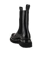 Bottega Veneta Storm Cuir Boot in Nero, view 3, click to view large image.
