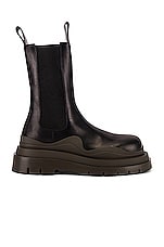 Bottega Veneta The Tire Chelsea Boot in Black, view 1, click to view large image.