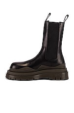 Bottega Veneta The Tire Chelsea Boot in Black, view 5, click to view large image.