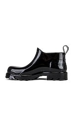 Bottega Veneta Shiny Rubber Boot in Black, view 5, click to view large image.