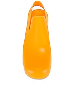 Bottega Veneta Puddle Sandal in Tangerine, view 4, click to view large image.