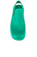 Bottega Veneta Puddle Sandal in Turquoise, view 4, click to view large image.