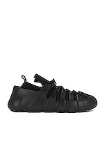 Bottega Veneta Lace Up Sneaker in Black, view 1, click to view large image.