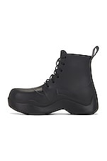 Bottega Veneta Puddle Lace-Up Ankle Boot in Black, view 5, click to view large image.