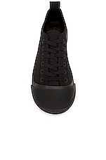 Bottega Veneta Vulcan Low Top Sneaker in Black, view 4, click to view large image.