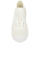 Bottega Veneta Jumbo High Top Sneaker in Optic White, view 4, click to view large image.