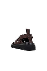 Bottega Veneta Lug Slingback Sandal Military Calf in Fondant, view 3, click to view large image.