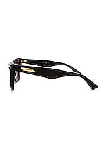 Bottega Veneta Acetate Cat Eye Sunglasses in Shiny Black, view 3, click to view large image.