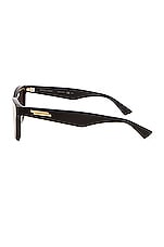 Bottega Veneta Acetate Sunglasses in Shiny Black, view 3, click to view large image.
