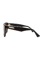Bottega Veneta Classic Ribbon Cat Eye Sunglasses in Shiny Black, view 3, click to view large image.