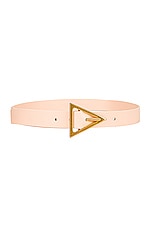 Bottega Veneta Triangle Belt in Melon Washed & Gold, view 1, click to view large image.