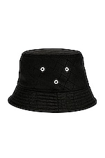 Bottega Veneta Intreccio Jacquard Nylon Bucket Hat in Black, view 1, click to view large image.
