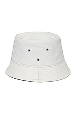 Bottega Veneta Intreccio Jacquard Nylon Bucket Hat in White, view 1, click to view large image.