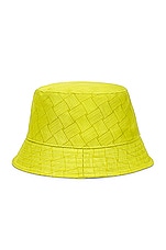 Bottega Veneta Intreccio Jacquard Nylon Bucket Hat in Kiwi, view 2, click to view large image.
