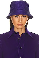 Bottega Veneta Intreccio Jacquard Nylon Hat in Unicorn, view 2, click to view large image.