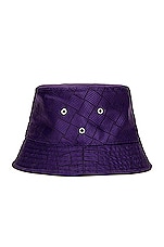 Bottega Veneta Intreccio Jacquard Nylon Hat in Unicorn, view 3, click to view large image.