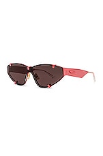 Bottega Veneta Original Cat Eye Sunglasses in Pink, view 2, click to view large image.