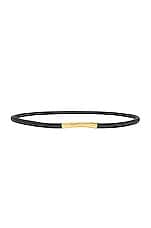 Bottega Veneta Tubular Belt in Black & Gold, view 1, click to view large image.