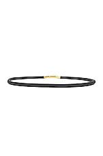 Bottega Veneta Tubular Belt in Black & Gold, view 2, click to view large image.