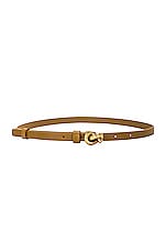 Bottega Veneta Knot Leather Belt in Acorn & Muse Brass, view 1, click to view large image.