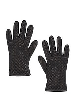 Bottega Veneta Soft Nappa Intreccio Gloves in Fondant, view 1, click to view large image.