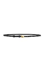 Bottega Veneta Mini Pendant Belt in Black & Brass, view 1, click to view large image.