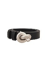 Bottega Veneta Pendant Belt in Black & Silver, view 3, click to view large image.