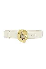 Bottega Veneta Abstract Belt in String & Muse Brass, view 1, click to view large image.