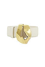 Bottega Veneta Abstract Belt in String & Muse Brass, view 3, click to view large image.