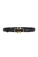 Bottega Veneta Monsieur Belt in Black & Muse Brass, view 1, click to view large image.