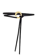 Bottega Veneta Knot Belt in Black & Muse Brass, view 1, click to view large image.