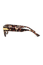 Bottega Veneta Bold Ribbon Cat Eye Sunglasses in Havana & Brown, view 3, click to view large image.