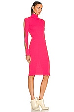 Bottega Veneta Rib Knit Dress in Lollipop, view 2, click to view large image.