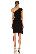 Bottega Veneta Rib Spiral Dress in Black, view 4, click to view large image.