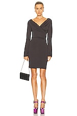 Bottega Veneta Long Sleeve Mini Dress in Fondant, view 1, click to view large image.