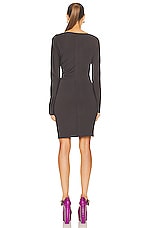 Bottega Veneta Long Sleeve Mini Dress in Fondant, view 3, click to view large image.