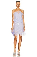 Bottega Veneta Sequin Mini Dress in Wisteria, view 1, click to view large image.
