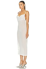 Bottega Veneta Light Cotton Gauze Dress in Chalk, view 4, click to view large image.