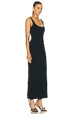 Bottega Veneta Compact Viscose Long Dress in Black, view 2, click to view large image.