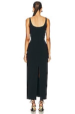 Bottega Veneta Compact Viscose Long Dress in Black, view 3, click to view large image.