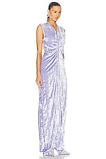 Bottega Veneta Zip Long Dress in Amethyst, view 2, click to view large image.