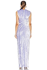 Bottega Veneta Zip Long Dress in Amethyst, view 3, click to view large image.