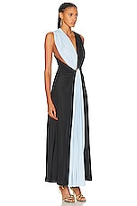Bottega Veneta Jersey Long Dress in Fondant & Iceberg, view 2, click to view large image.